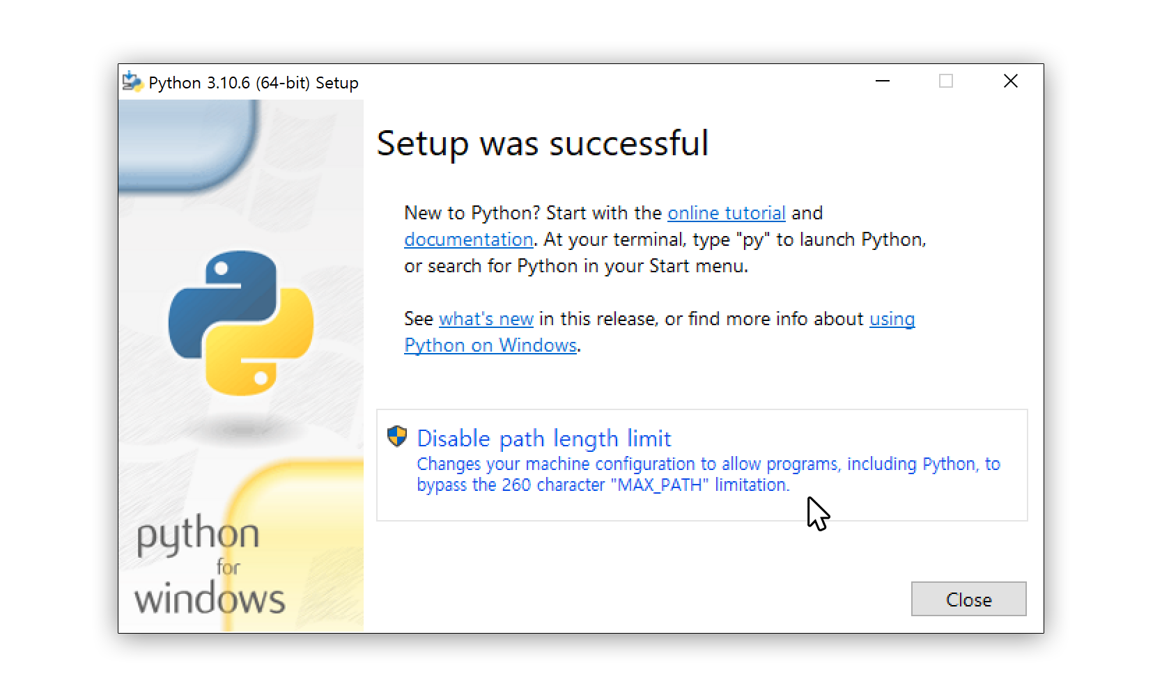 Python installation